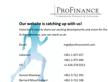 Tablet Screenshot of profinanceintl.com